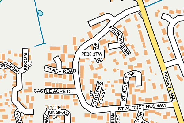 PE30 3TW map - OS OpenMap – Local (Ordnance Survey)
