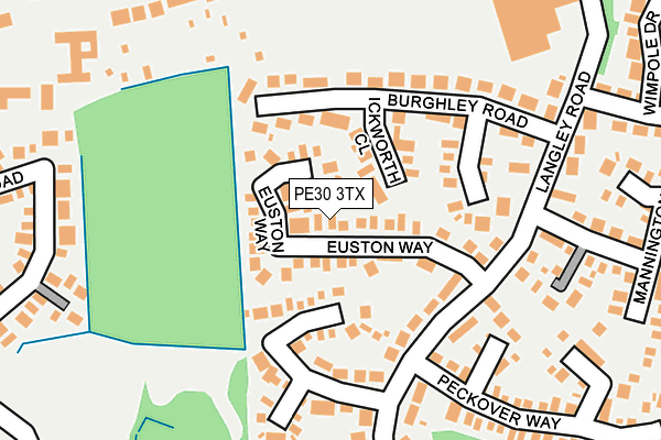 PE30 3TX map - OS OpenMap – Local (Ordnance Survey)
