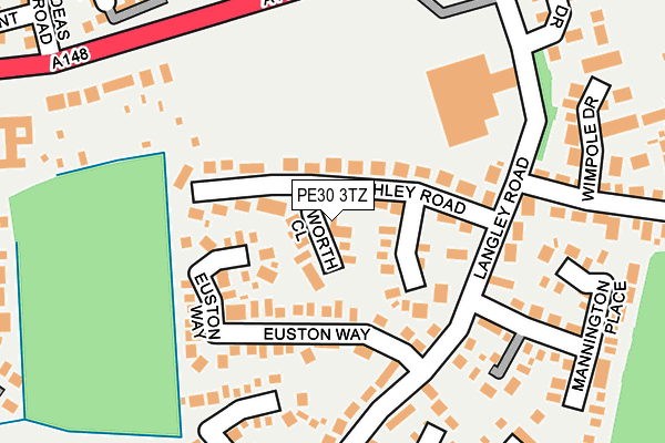 PE30 3TZ map - OS OpenMap – Local (Ordnance Survey)