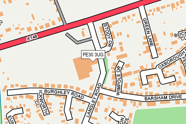 PE30 3UG map - OS OpenMap – Local (Ordnance Survey)