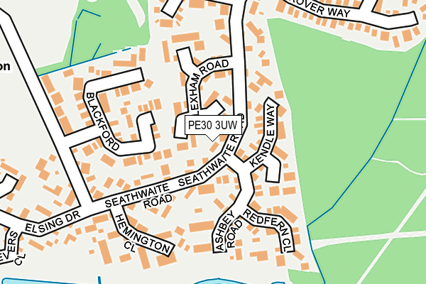 PE30 3UW map - OS OpenMap – Local (Ordnance Survey)