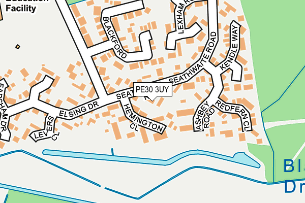 PE30 3UY map - OS OpenMap – Local (Ordnance Survey)