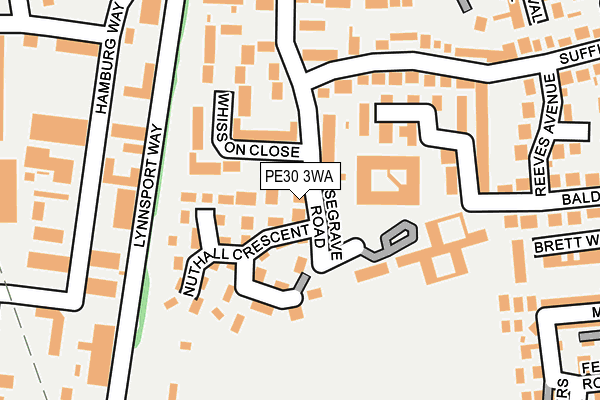 PE30 3WA map - OS OpenMap – Local (Ordnance Survey)