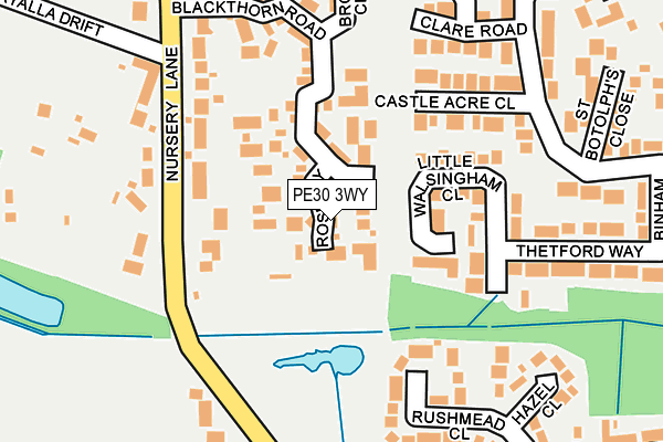 PE30 3WY map - OS OpenMap – Local (Ordnance Survey)