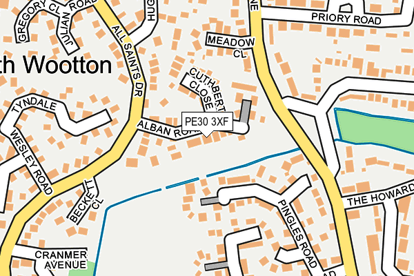 PE30 3XF map - OS OpenMap – Local (Ordnance Survey)