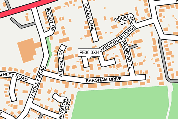 PE30 3XH map - OS OpenMap – Local (Ordnance Survey)