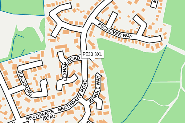PE30 3XL map - OS OpenMap – Local (Ordnance Survey)