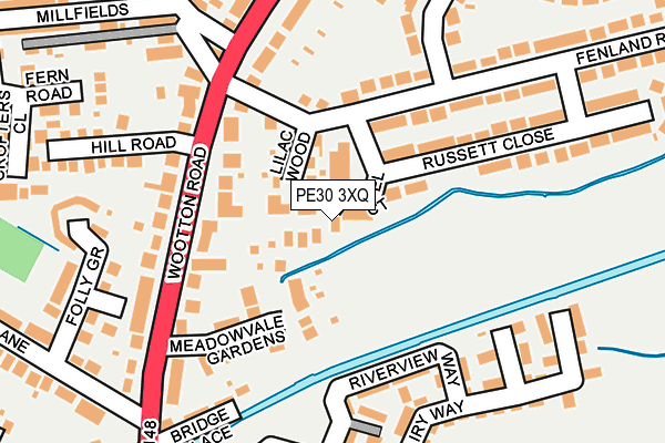 PE30 3XQ map - OS OpenMap – Local (Ordnance Survey)