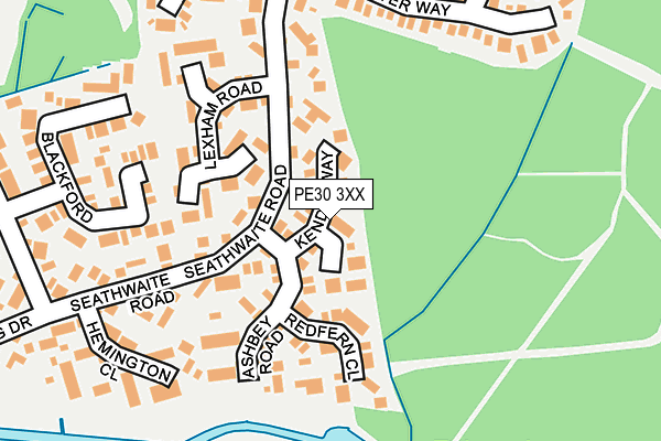 PE30 3XX map - OS OpenMap – Local (Ordnance Survey)