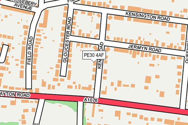 PE30 4AF map - OS OpenMap – Local (Ordnance Survey)