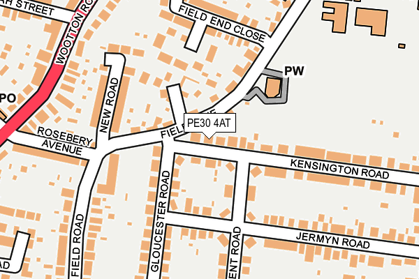 PE30 4AT map - OS OpenMap – Local (Ordnance Survey)