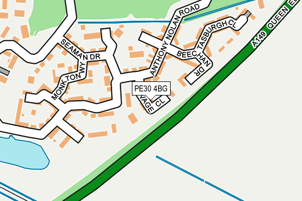 PE30 4BG map - OS OpenMap – Local (Ordnance Survey)