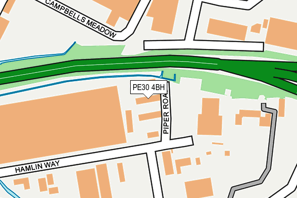 PE30 4BH map - OS OpenMap – Local (Ordnance Survey)