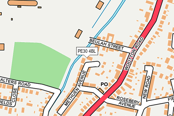 PE30 4BL map - OS OpenMap – Local (Ordnance Survey)