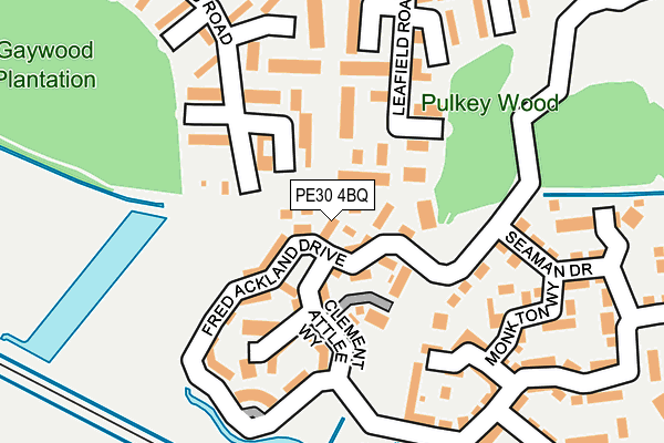 PE30 4BQ map - OS OpenMap – Local (Ordnance Survey)