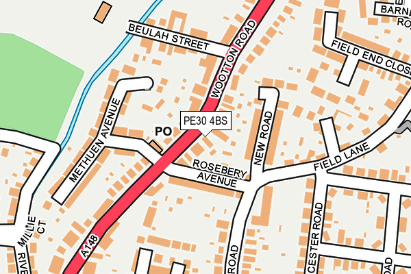 PE30 4BS map - OS OpenMap – Local (Ordnance Survey)