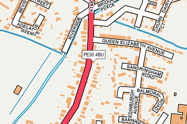 PE30 4BU map - OS OpenMap – Local (Ordnance Survey)