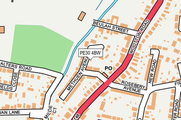 PE30 4BW map - OS OpenMap – Local (Ordnance Survey)