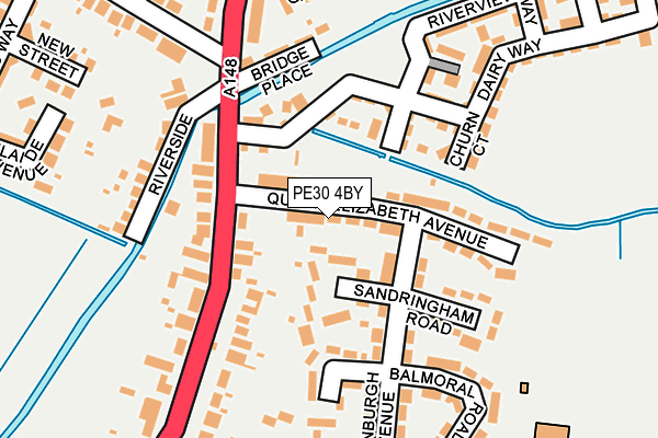 PE30 4BY map - OS OpenMap – Local (Ordnance Survey)