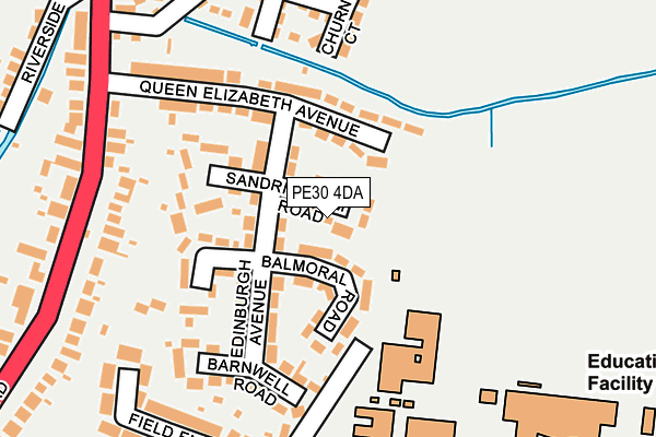 PE30 4DA map - OS OpenMap – Local (Ordnance Survey)