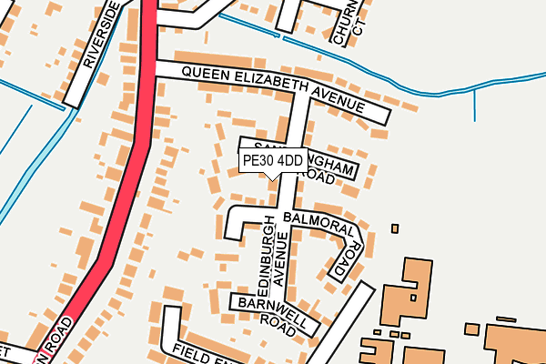 PE30 4DD map - OS OpenMap – Local (Ordnance Survey)