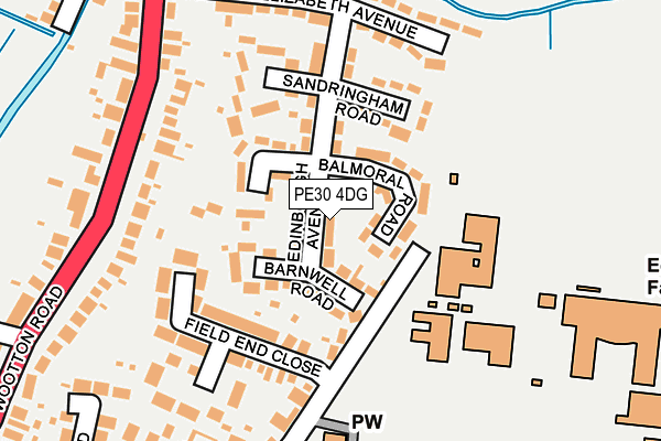 PE30 4DG map - OS OpenMap – Local (Ordnance Survey)