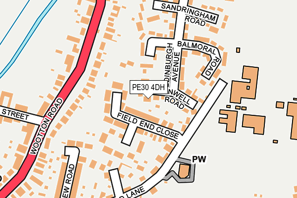 PE30 4DH map - OS OpenMap – Local (Ordnance Survey)