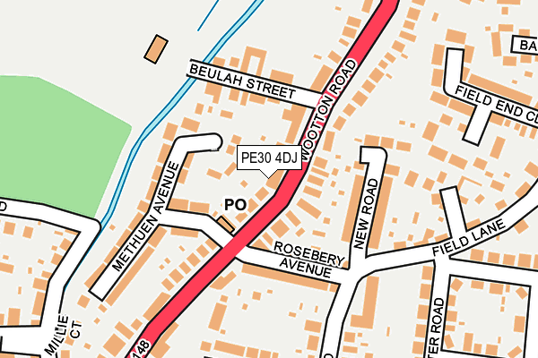 PE30 4DJ map - OS OpenMap – Local (Ordnance Survey)