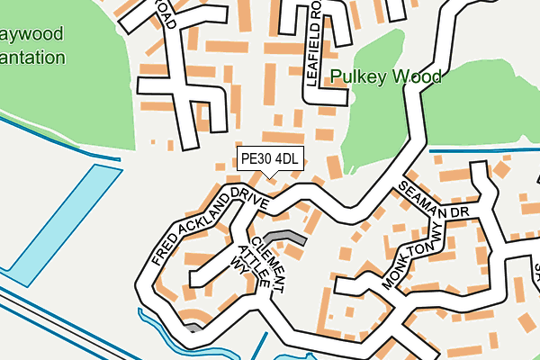 PE30 4DL map - OS OpenMap – Local (Ordnance Survey)
