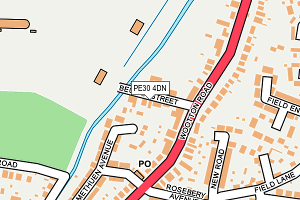 PE30 4DN map - OS OpenMap – Local (Ordnance Survey)