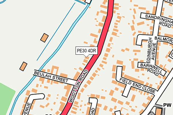 PE30 4DR map - OS OpenMap – Local (Ordnance Survey)