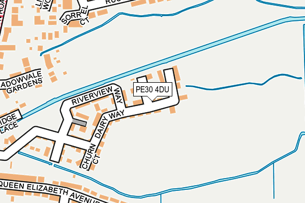 PE30 4DU map - OS OpenMap – Local (Ordnance Survey)
