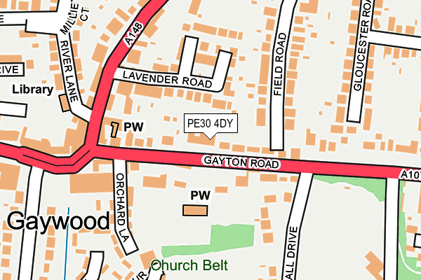 PE30 4DY map - OS OpenMap – Local (Ordnance Survey)