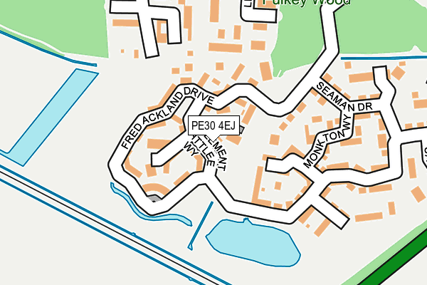 PE30 4EJ map - OS OpenMap – Local (Ordnance Survey)