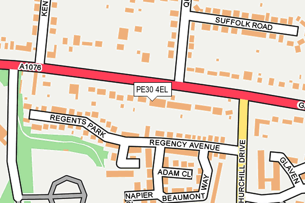 PE30 4EL map - OS OpenMap – Local (Ordnance Survey)