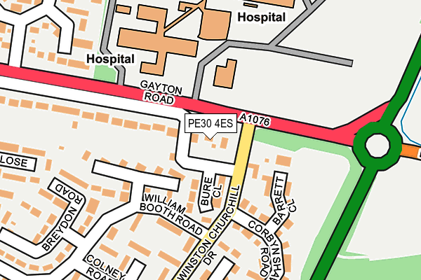 PE30 4ES map - OS OpenMap – Local (Ordnance Survey)