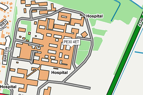 PE30 4ET map - OS OpenMap – Local (Ordnance Survey)