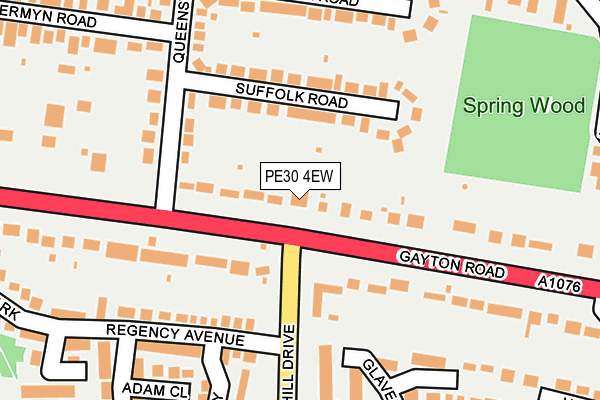 PE30 4EW map - OS OpenMap – Local (Ordnance Survey)