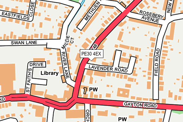 PE30 4EX map - OS OpenMap – Local (Ordnance Survey)