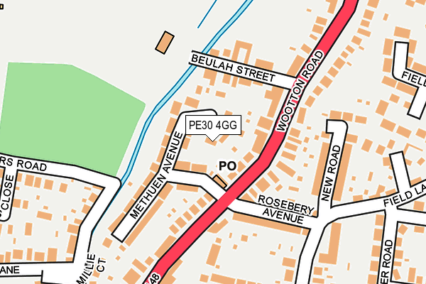 PE30 4GG map - OS OpenMap – Local (Ordnance Survey)