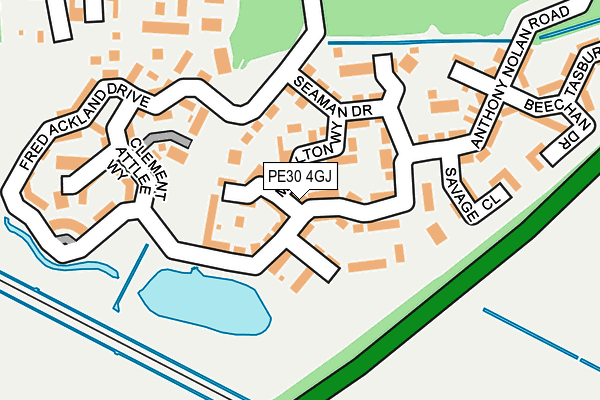 PE30 4GJ map - OS OpenMap – Local (Ordnance Survey)