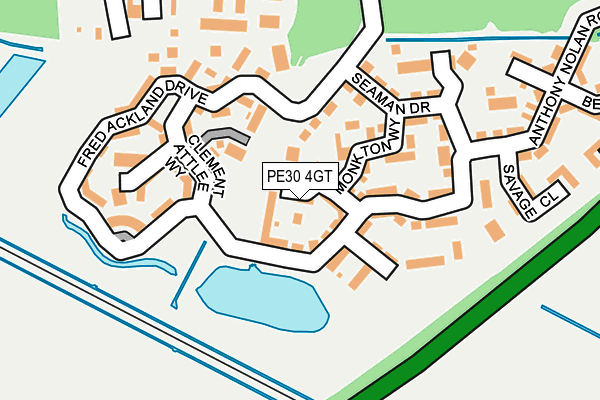 PE30 4GT map - OS OpenMap – Local (Ordnance Survey)