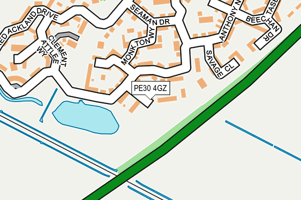 PE30 4GZ map - OS OpenMap – Local (Ordnance Survey)