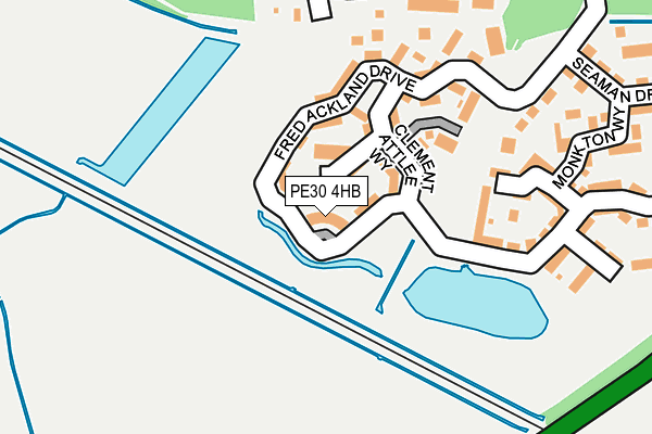 PE30 4HB map - OS OpenMap – Local (Ordnance Survey)