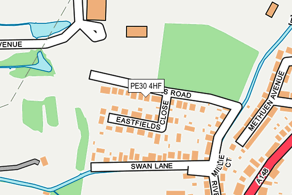 PE30 4HF map - OS OpenMap – Local (Ordnance Survey)