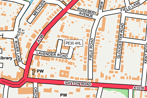 PE30 4HL map - OS OpenMap – Local (Ordnance Survey)