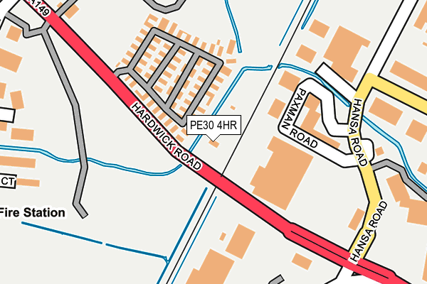 PE30 4HR map - OS OpenMap – Local (Ordnance Survey)