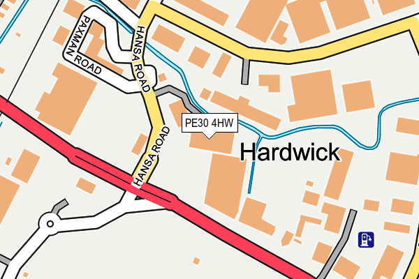 PE30 4HW map - OS OpenMap – Local (Ordnance Survey)