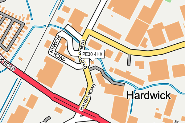 PE30 4HX map - OS OpenMap – Local (Ordnance Survey)