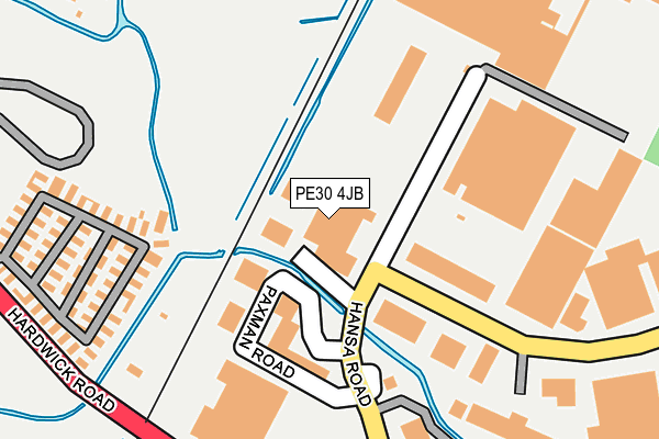 PE30 4JB map - OS OpenMap – Local (Ordnance Survey)